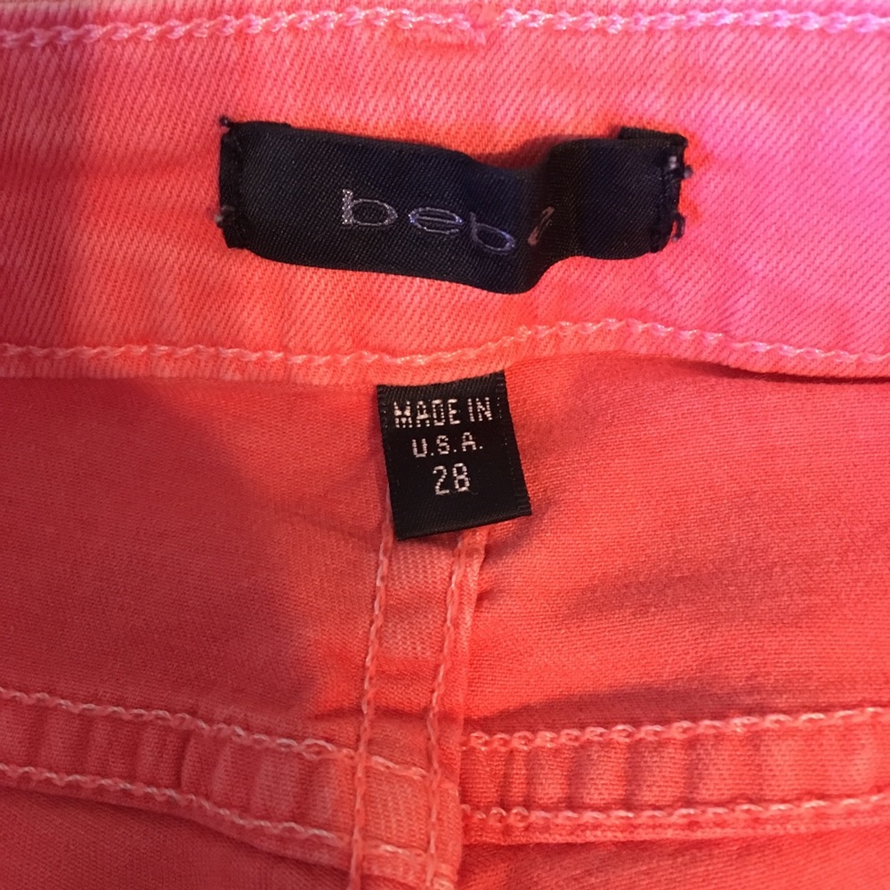 ✨HOST PICK✨ bebe hot coral skinny jeans - Picture 6 of 9